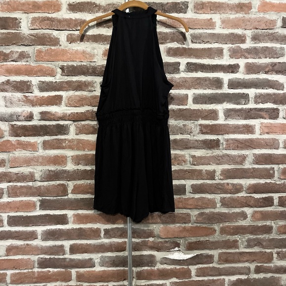 NWT Z Supply Black Gathered Waist Sleeveless Romper Size Medium - Picture 7 of 14